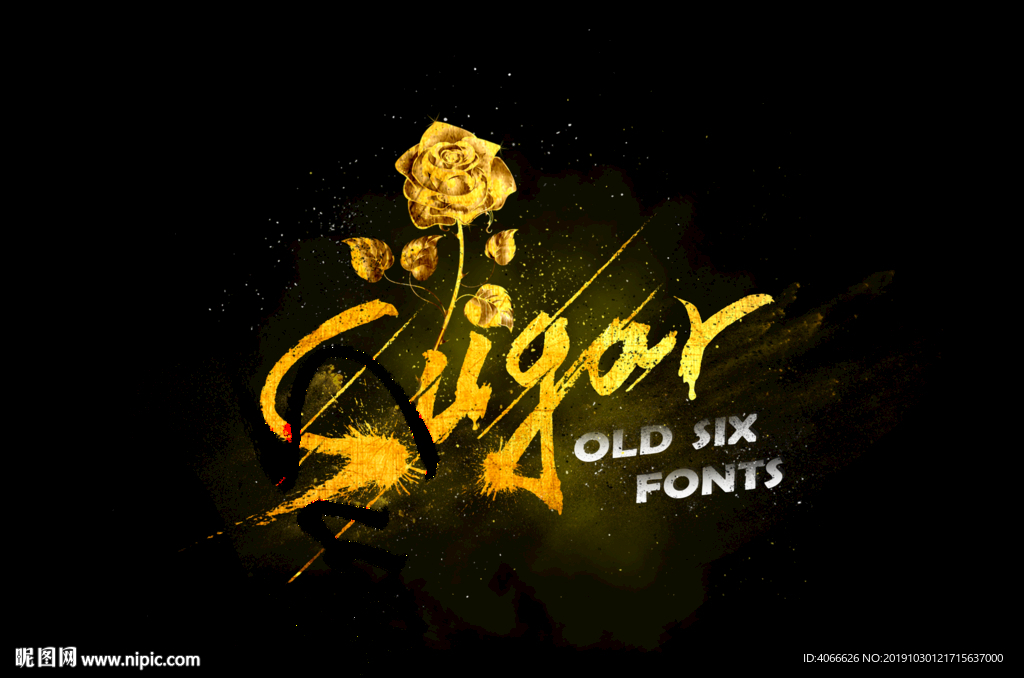 sugar玫瑰花标志