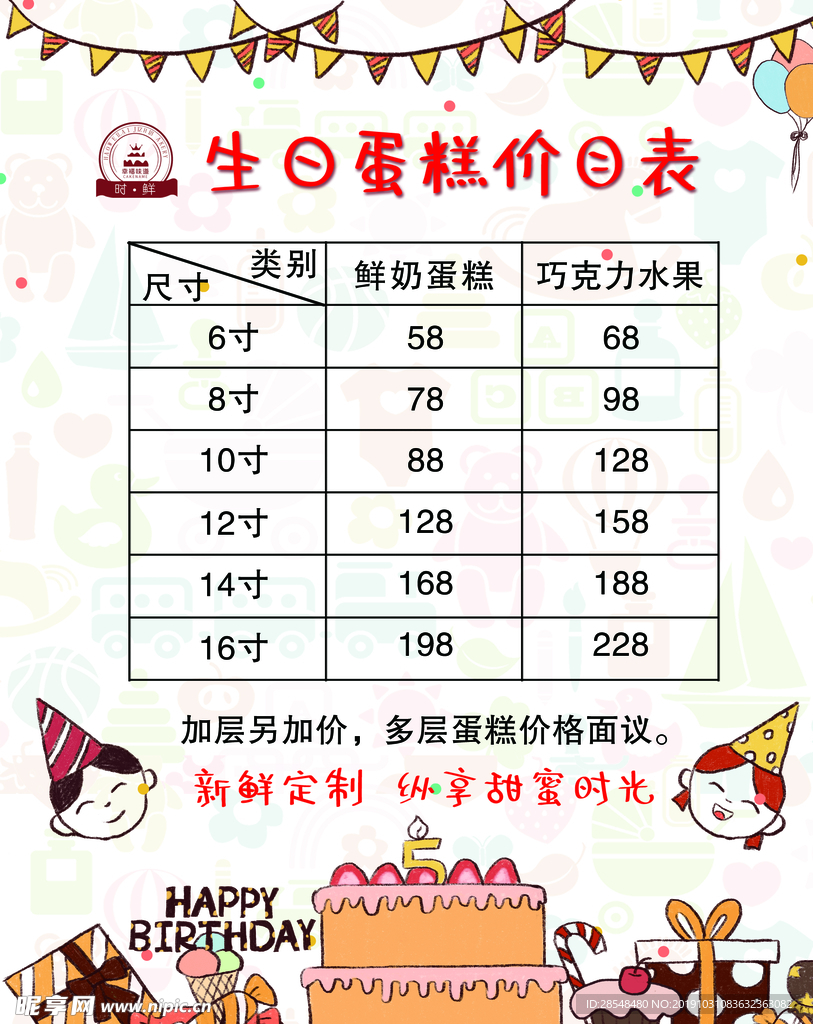 价目表