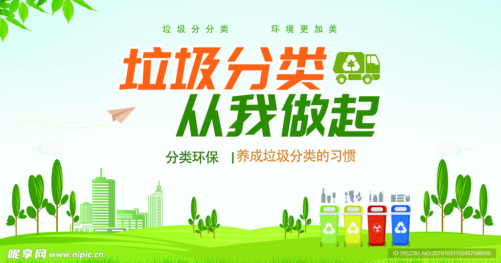 垃圾分类 环保宣传画