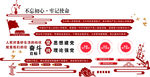 党建文化墙 红色 不忘初心 牢
