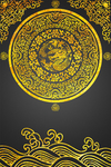 中国风传统龙花纹