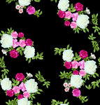数码印花  热带花 手绘花