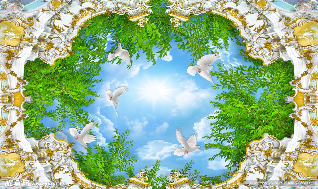 欧式吊顶天空