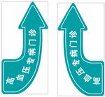 医院高血压专病门诊指示箭头