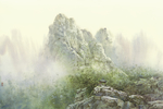 水墨山
