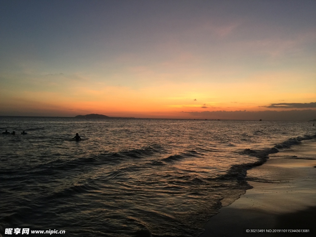 大海 夕阳 海天一色