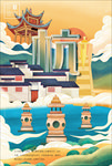 古风杭州旅行海报