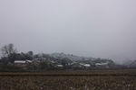 傍晚的乡村雪景