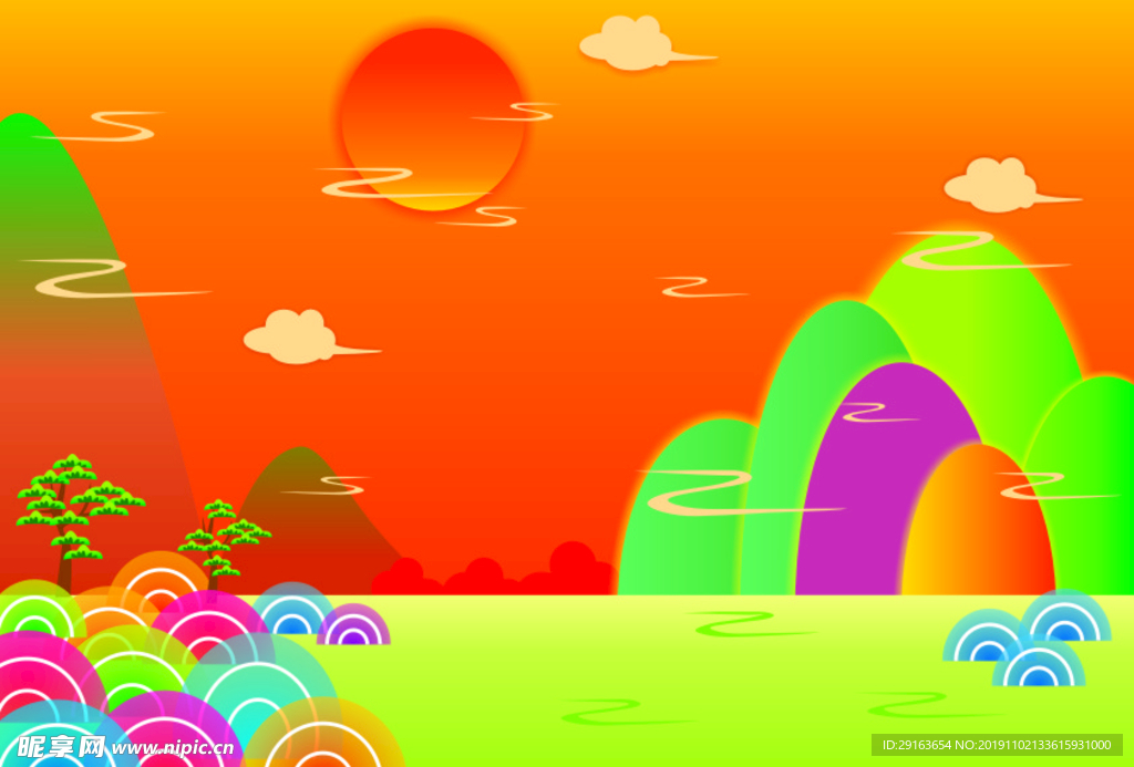 卡通手绘矢量图