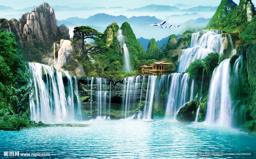 电视背景 山水风景
