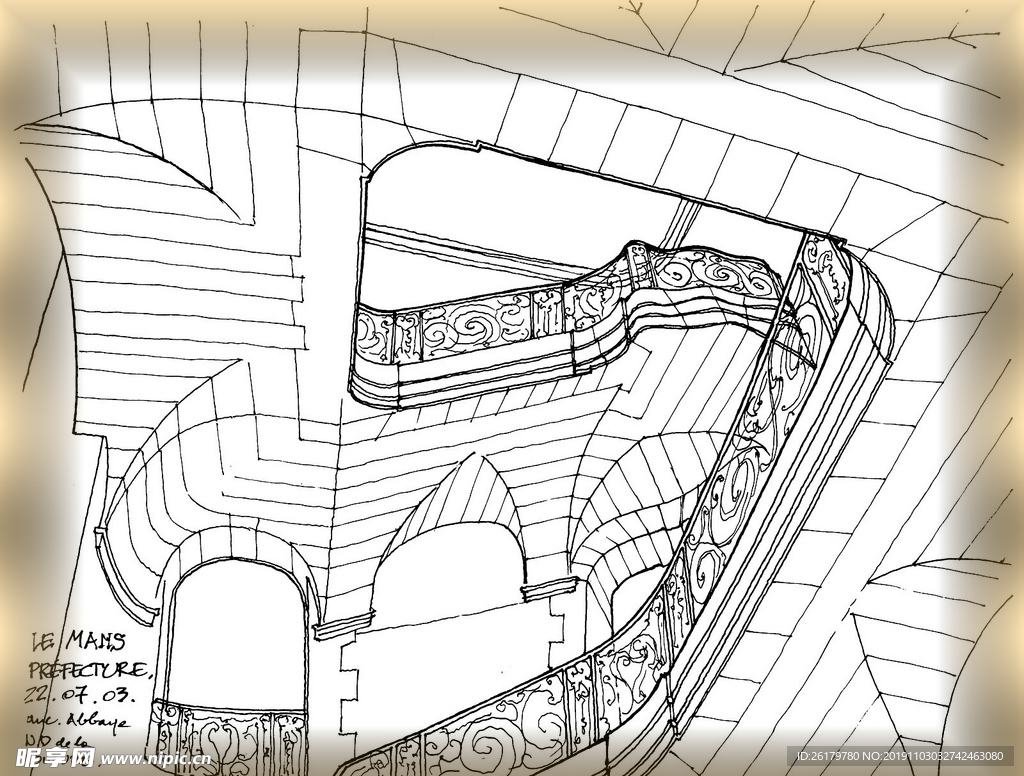 手绘建筑