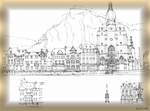 手绘建筑