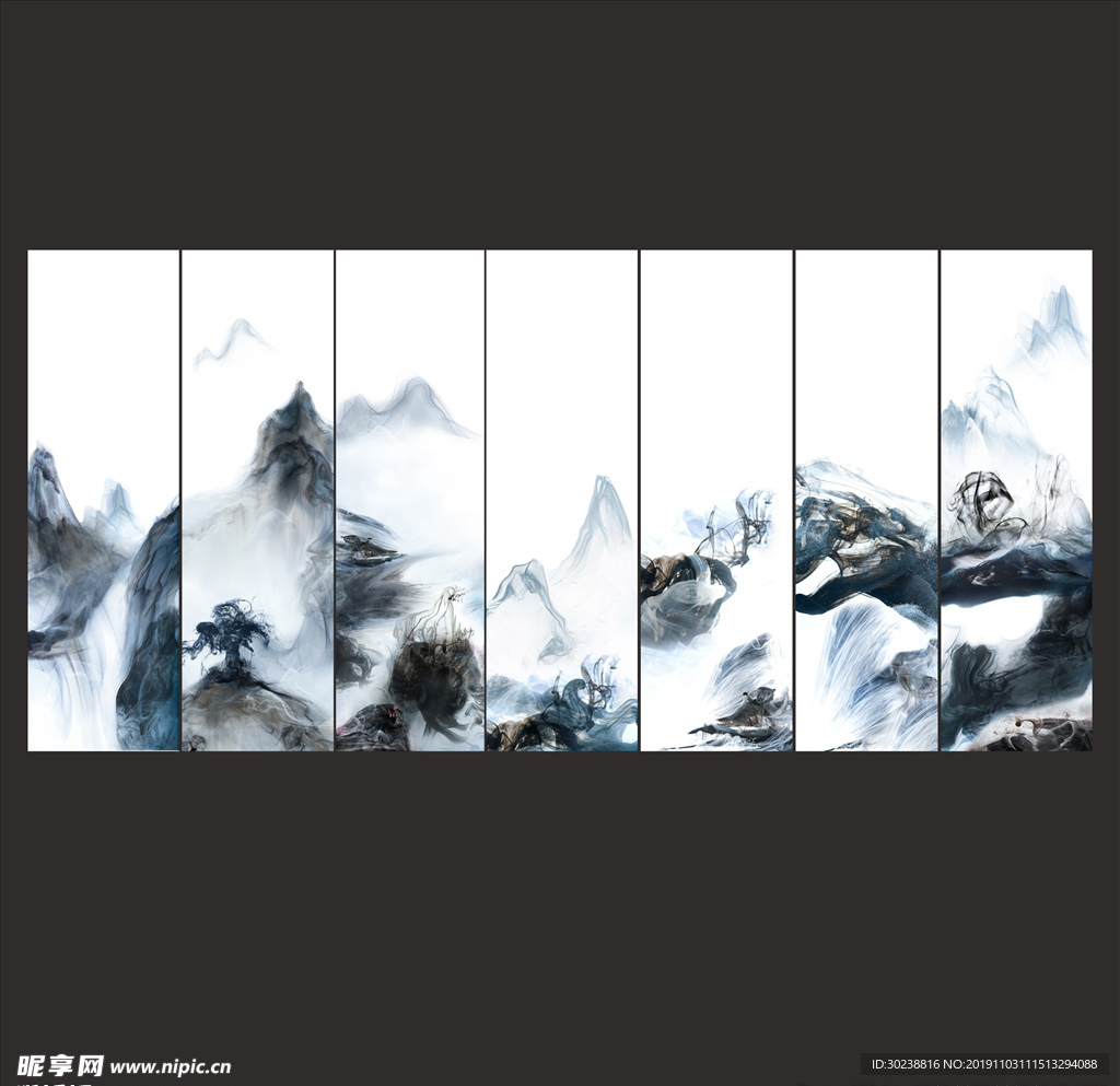 山水水墨画