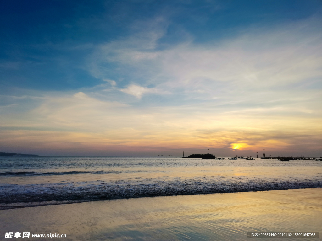巴厘岛海边日落