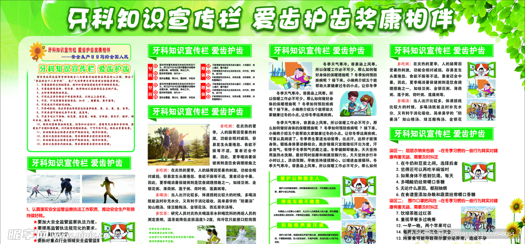 牙齿知识宣传栏