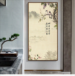 工笔花鸟玄关装饰画