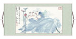荷花 水墨画 国画 竖版 挂画