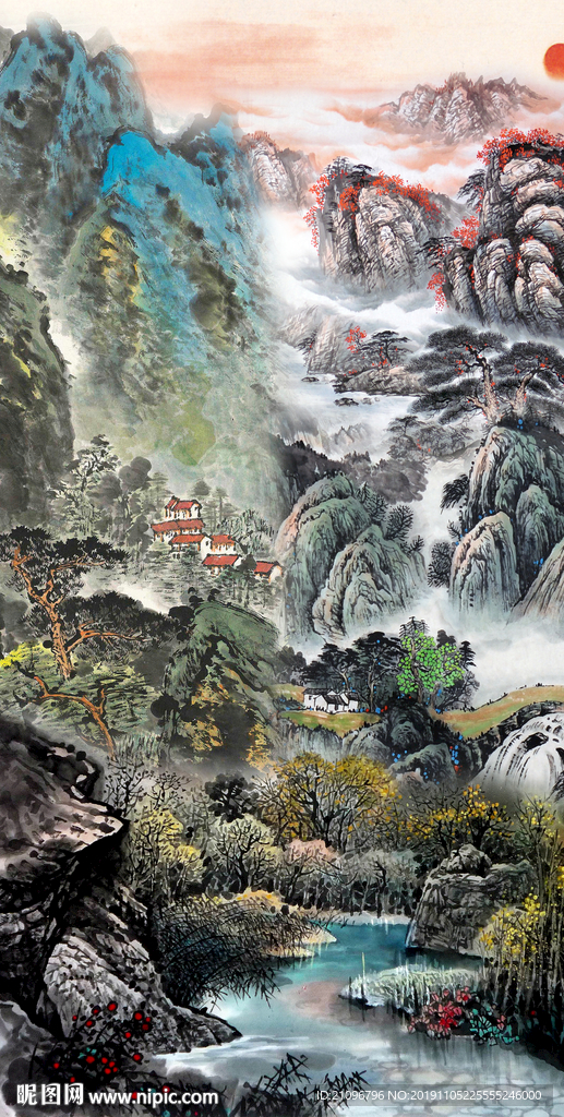 玄关 山水国画