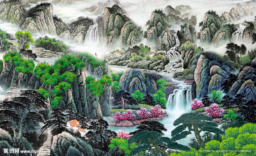 电视背景 山水国画