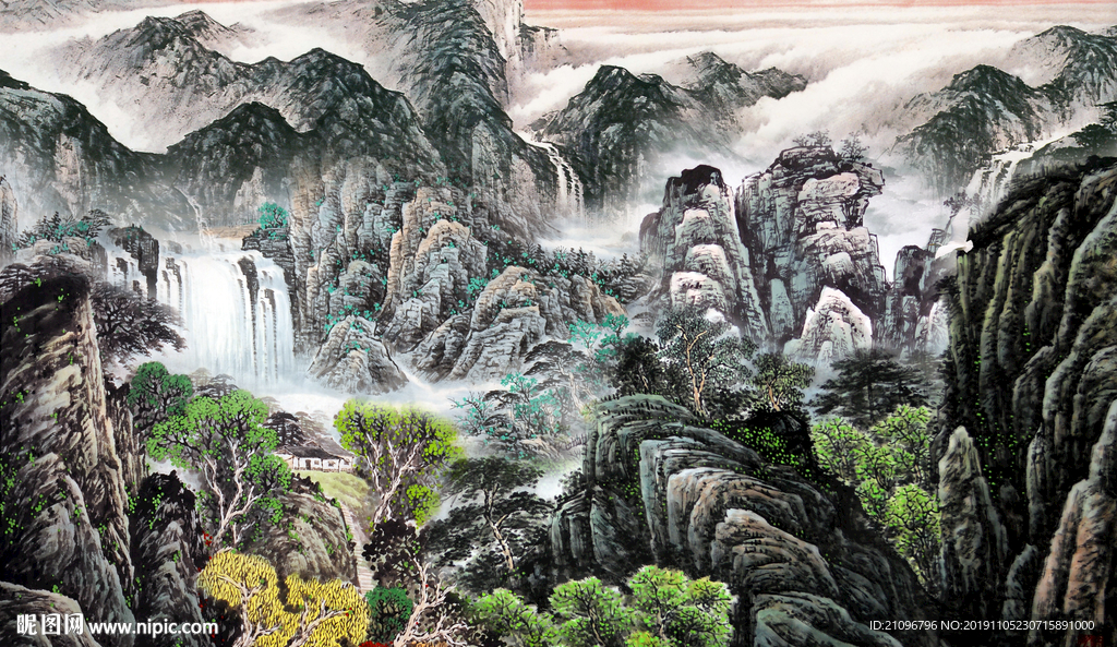 电视背景 山水国画