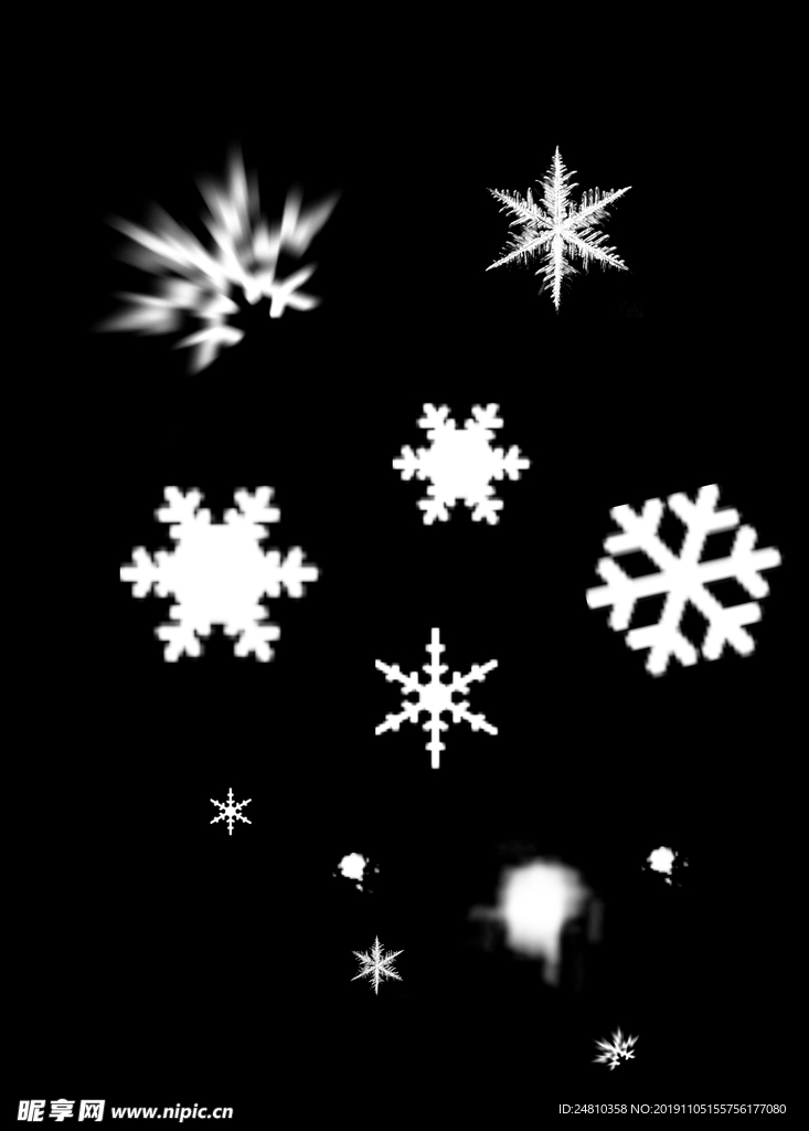 雪花免扣素材