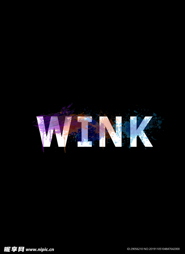 WINK字体logo设计
