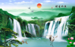 流水瀑布