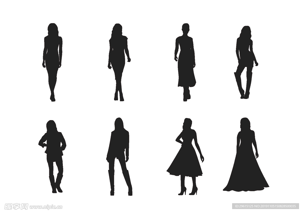 女性剪影