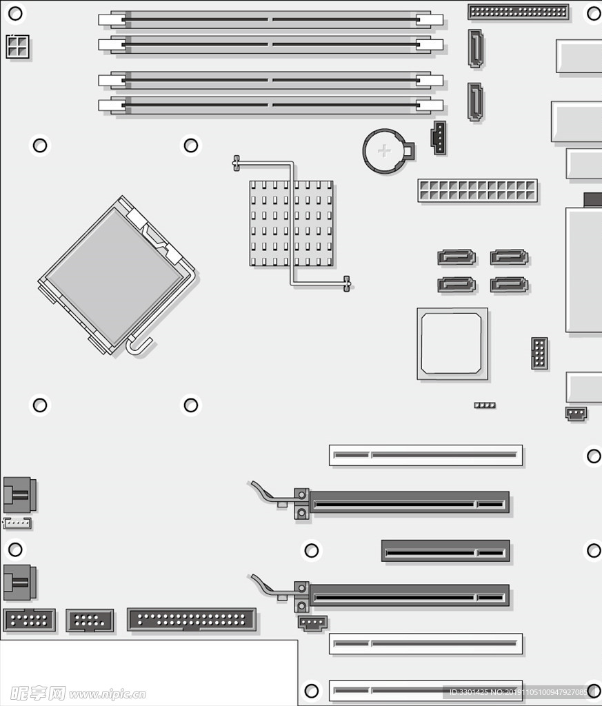 电子图标系列 电脑主板