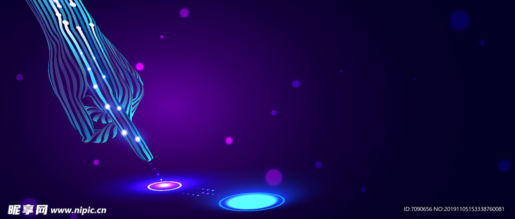 创意高端科技粒子banner