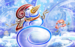 高清创意手绘卡通冬季雪人插画
