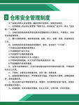 制度墙 仓库管理制度  绿色