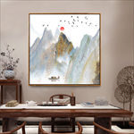 抽象意境山水装饰画