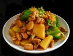 土豆烧鸡腿 家常菜 黑背景
