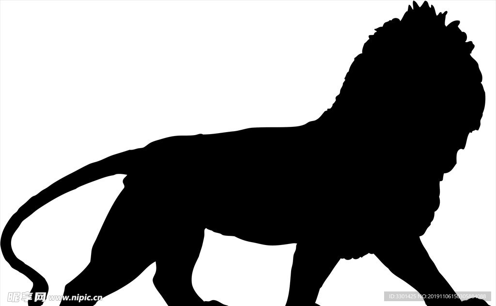 野生动物系列 雄狮 狮子 矢量