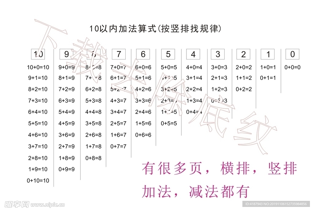 10以内加减法