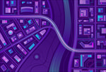 城市建筑道路地理信息图