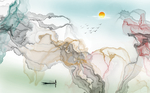 线条山水画