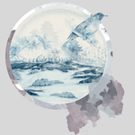 水墨印花图案
