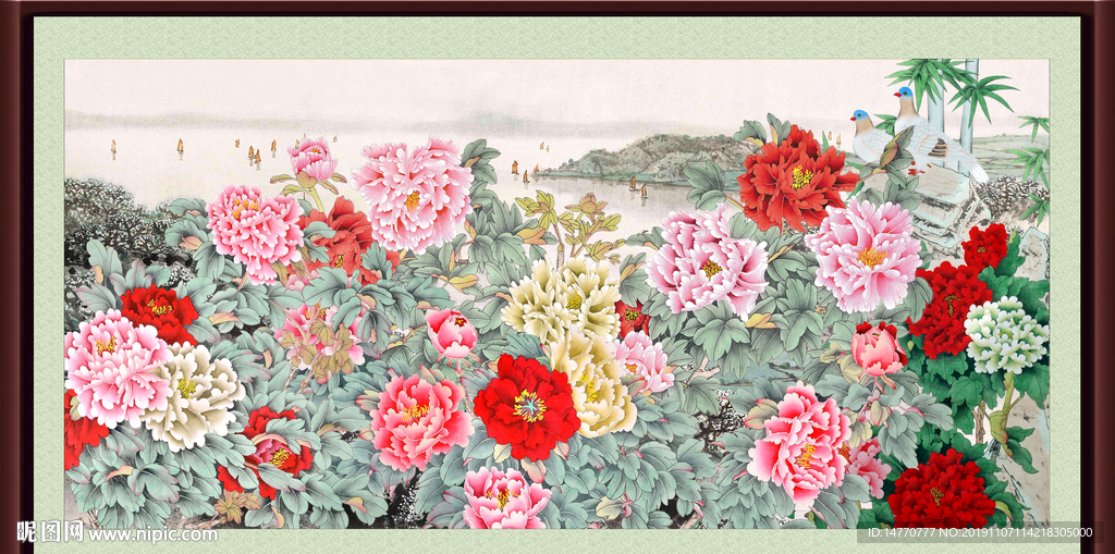国画牡丹