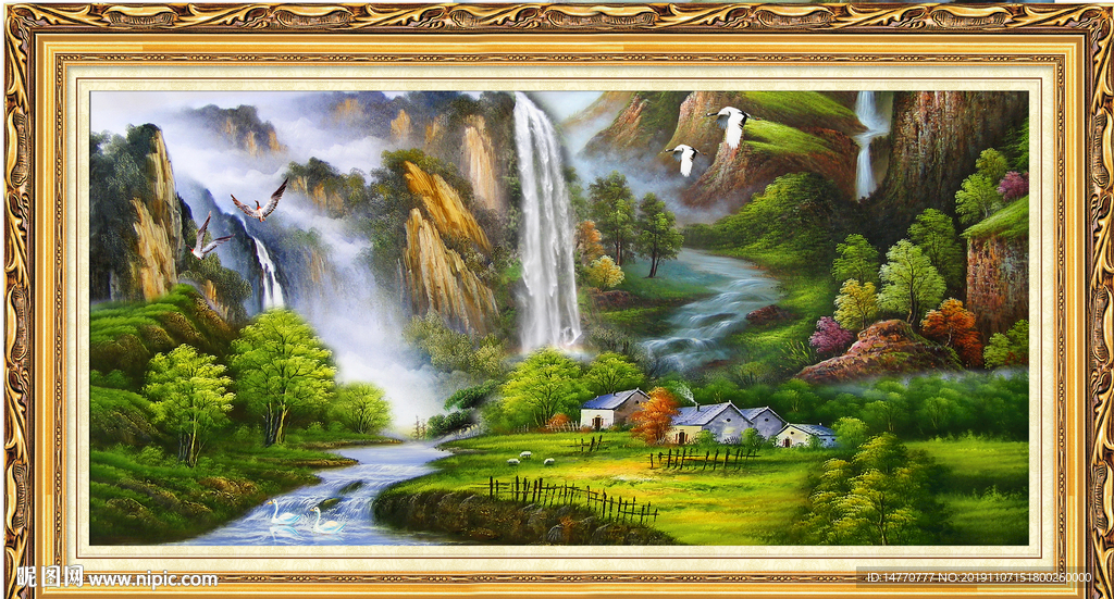 山水油画