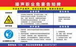 粉尘噪声职业病危害告知牌