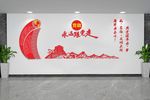 永远跟党走背景墙