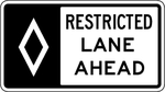 前方限制车道
