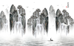 水墨山水背景
