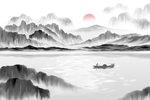 意境山水背景墙