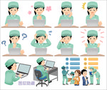 售后女客服卡通