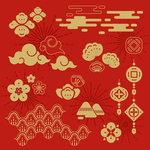 中式新年喜庆背景