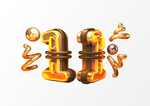 C4D创意艺术字图案