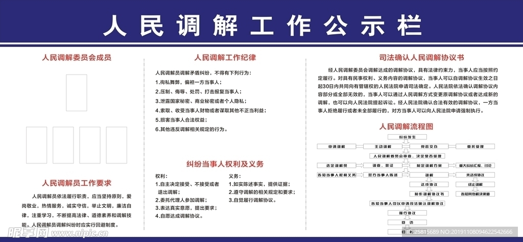 人民调节公示栏